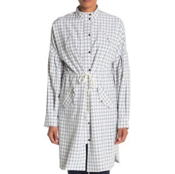 Anthropologie English Factory Checkered Balloon Sleeve Jacket - Picture 5 of 10